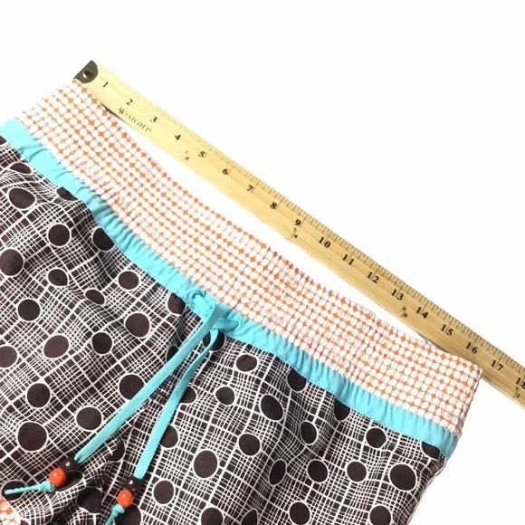 Roxy Size 11 Brown orange geometric board shorts Polyester Style L469569 - Picture 7 of 12